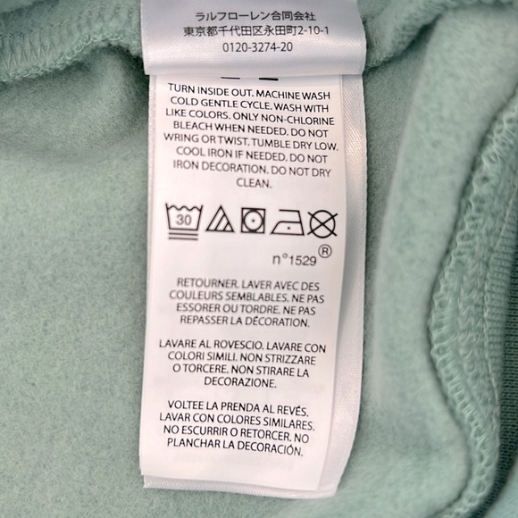 🎉Host Pick🎉Polo Ralph Lauren Sage Green Boys Fishing Polo Bear Sweatshirt - Picture 12 of 12